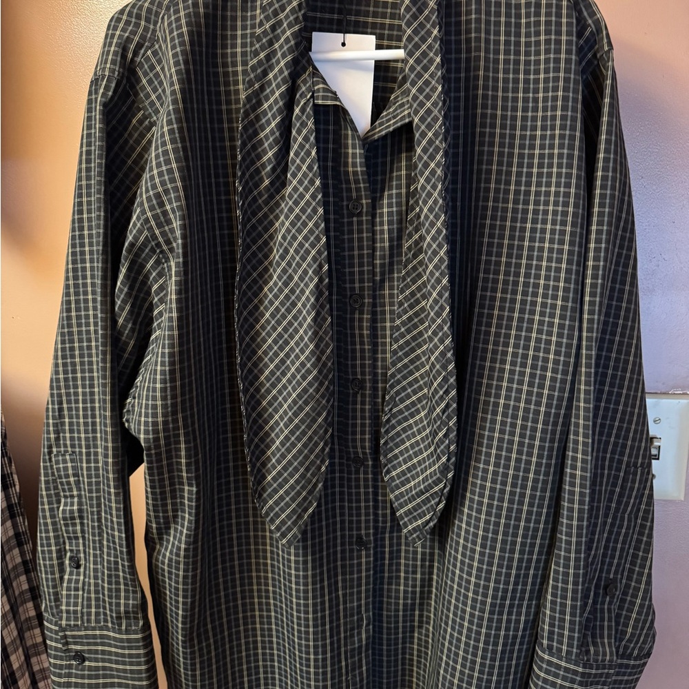 Zara Over Sized Plaid Button-Down Shirt